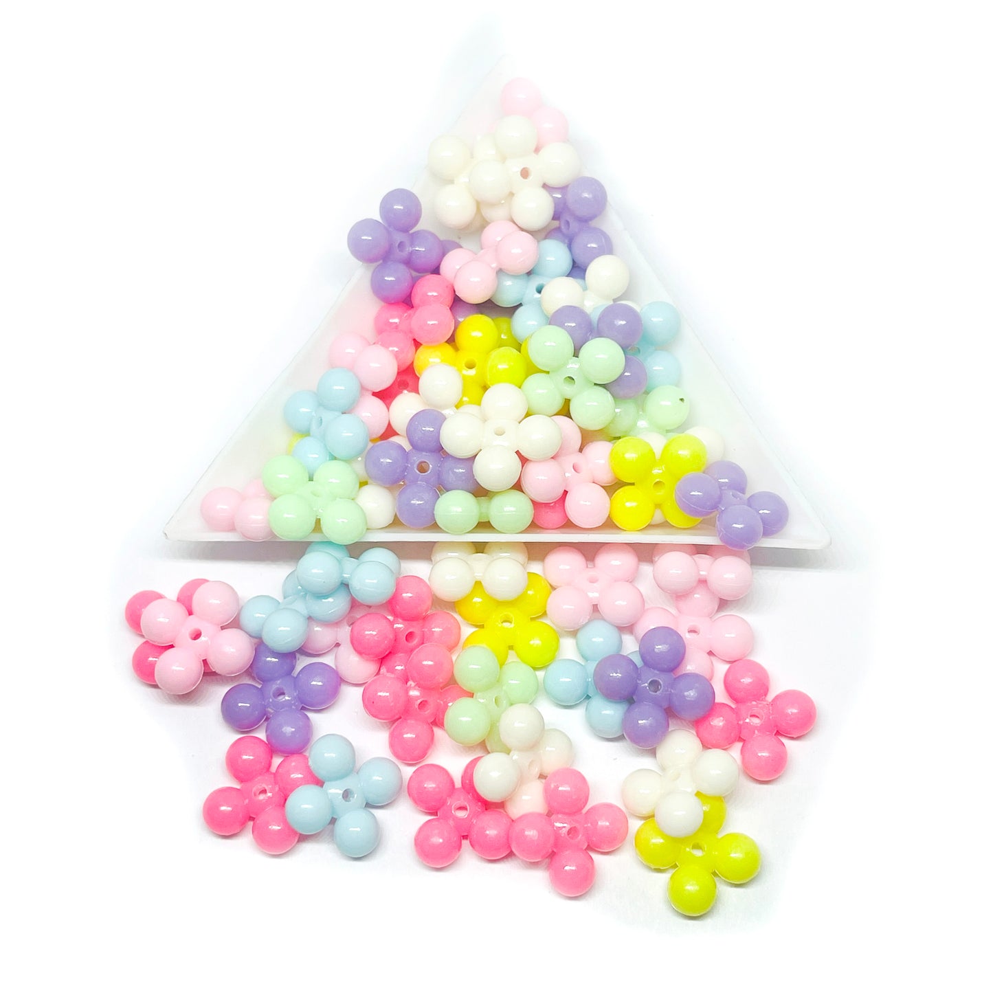 Acrilico Pastel - Flor apilable - 14mm - 10gr - Mix colores