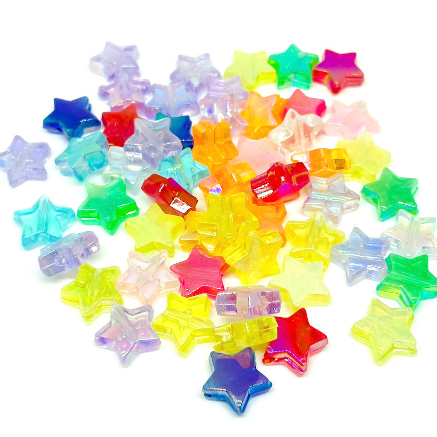 Acrílicos Tornasol Estrellas Multicolor - 10mm - 10gr