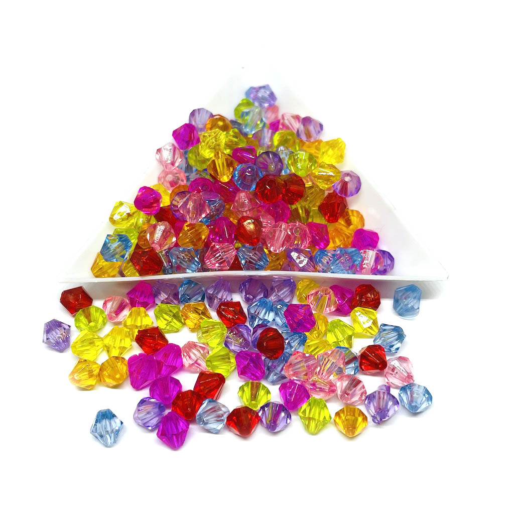 Acrilico Flúor - Bicono - 6mm - 15gr - Mix colores