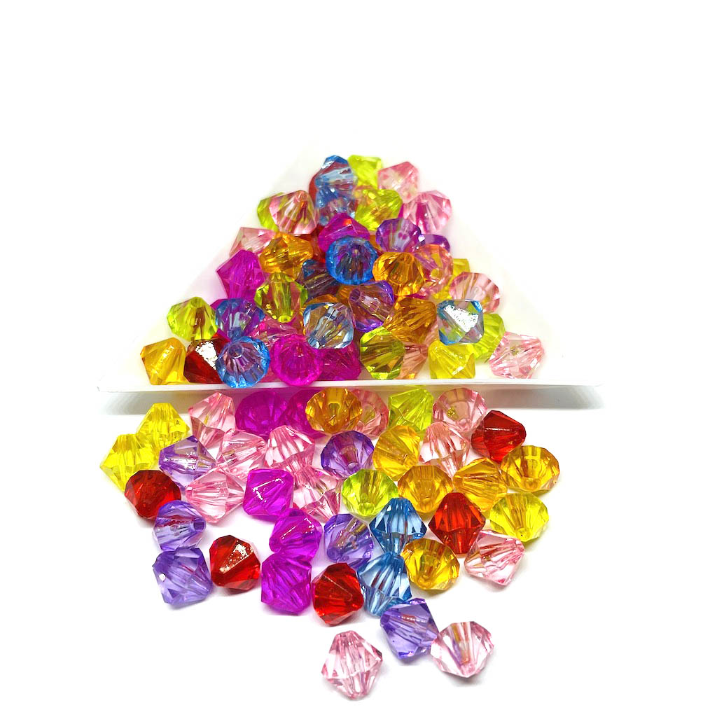 Acrilico Flúor - Bicono - 8mm - 15gr - Mix colores