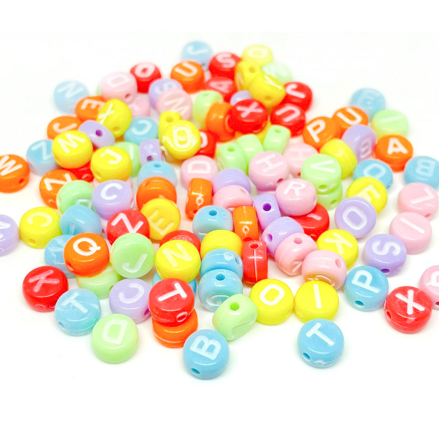 Letras Acrílicas - 7mm - 30gr. - Multicolor Pasteles