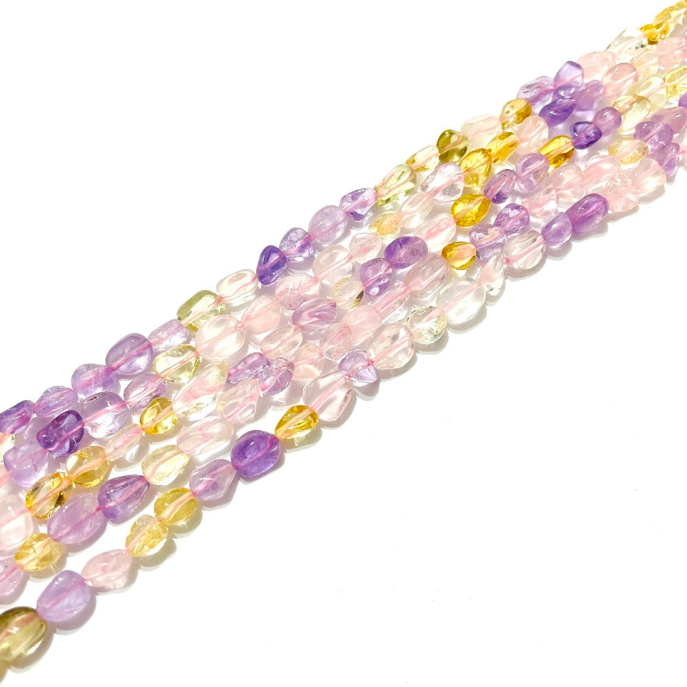 Ametrino Rosado - Piedra Natural Irregular - 45 cuentas aprox.