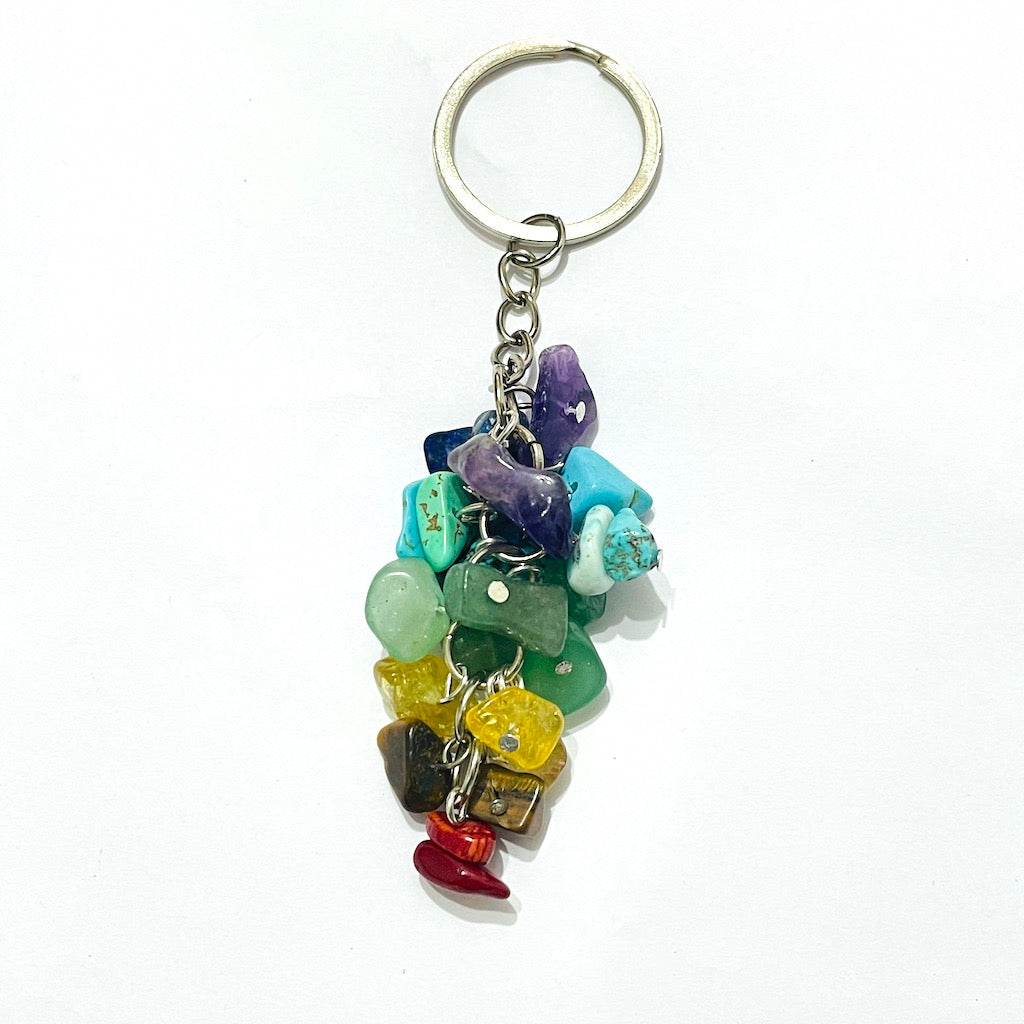 Llavero de piedra natural - 7 Chakras