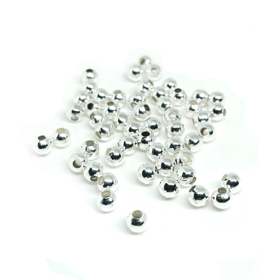 Separadores Bolita - 4mm - Plateado - 10gr