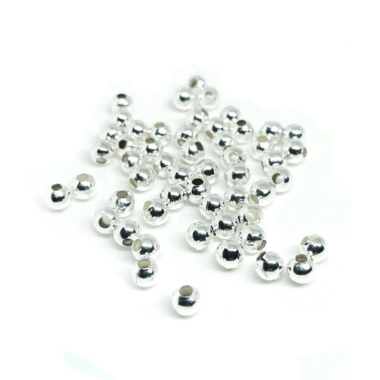 Separadores Bolita - 4mm - Plateado - 10gr