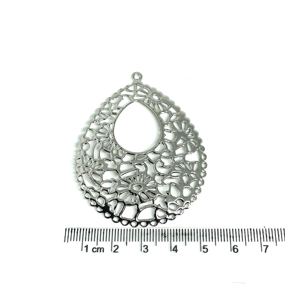 Colgante Laminado Grande - Gota con diseño - 5,5cm