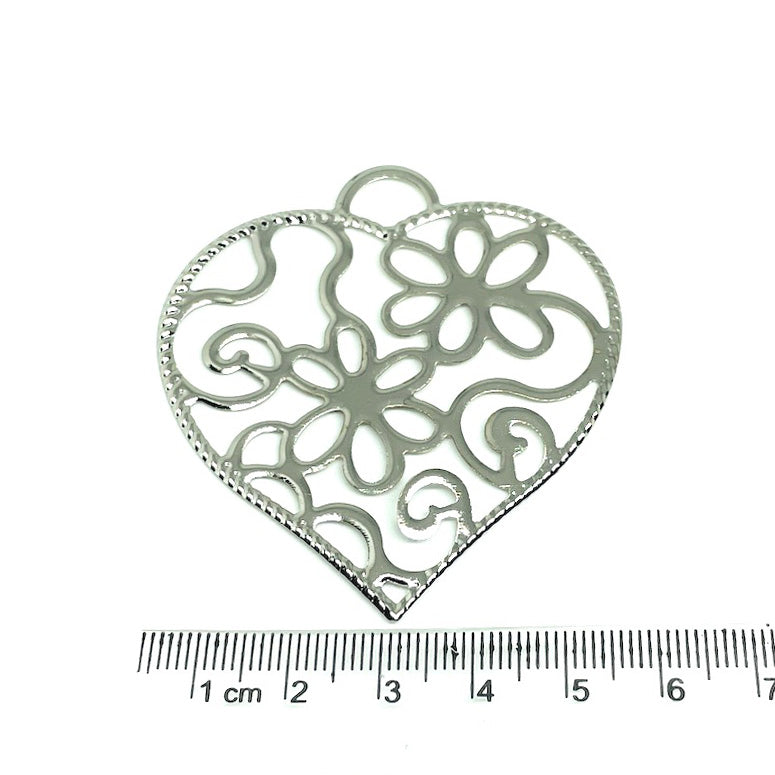 Colgante Laminado Grande - Corazón con diseño - 5cm