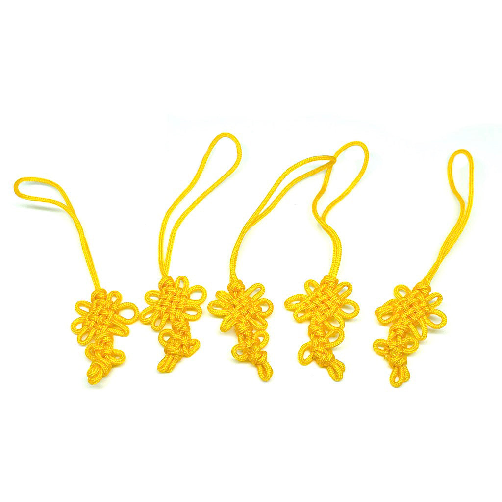 Cordón p Celular Tejido nudos - 5 und - Amarillo