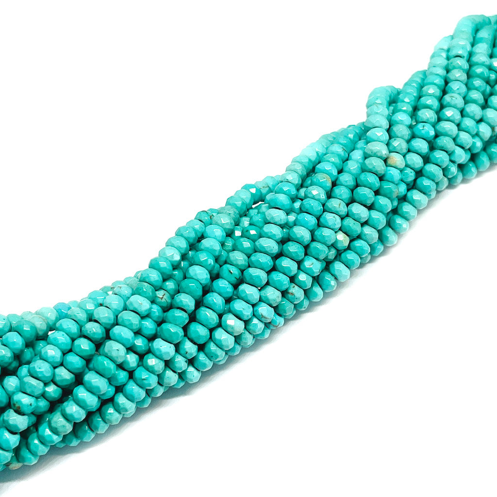 Turquesa tipo dona - 4x2 - 125 cuentas aprox.