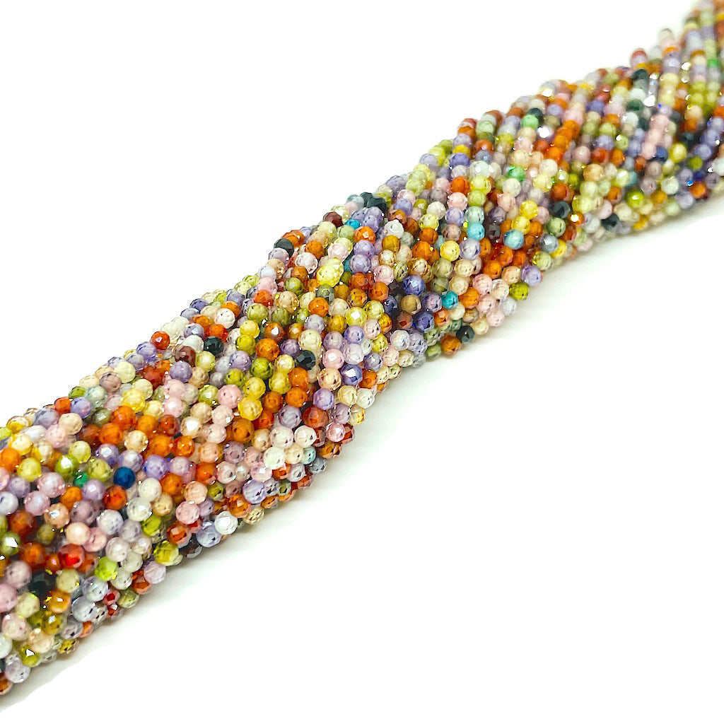 Circonita Color Mix - Mini Piedra de 2mm - Facetada - 180 cuentas aprox.