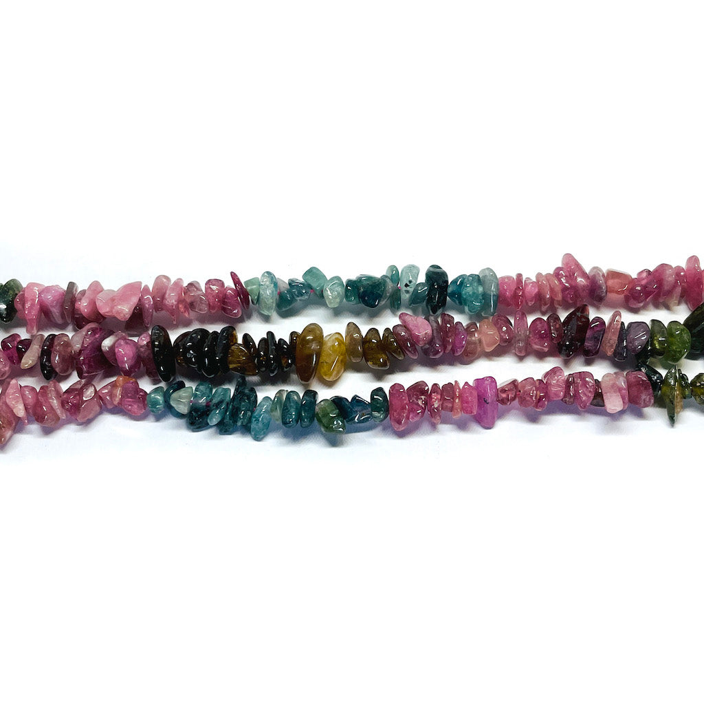 Turmalina sandía Chips | Tira de 40cm