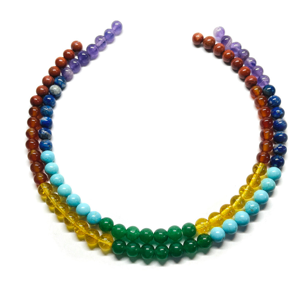 Tira De Piedras Naturales 7 Chakras - 6mm