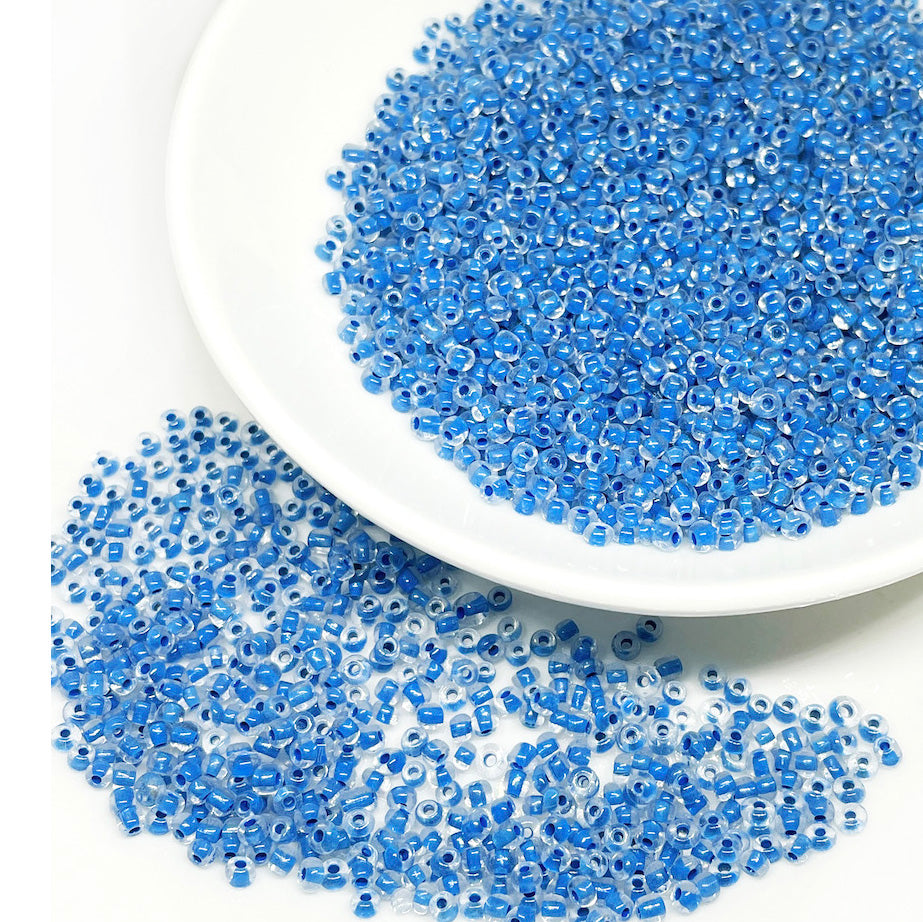 Mostacilla 8/0 - 3mm - 30gr - Celeste Inyectado