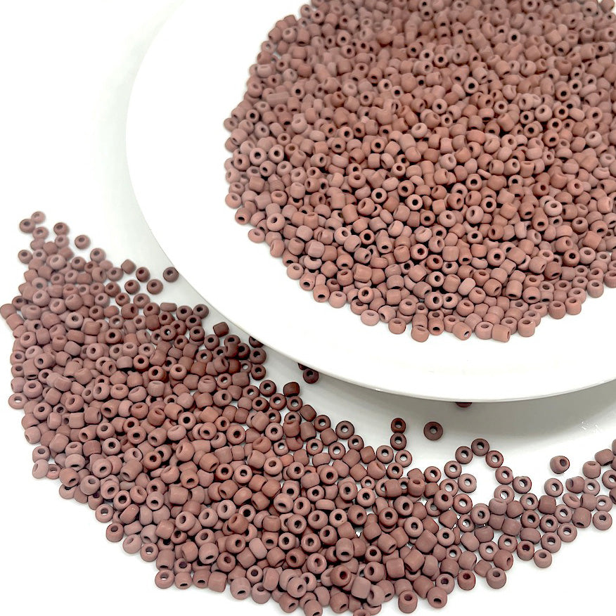 Mostacilla 8/0 - 3mm - 30gr - Café Opaco