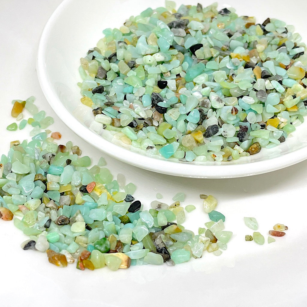 Piedra Natural Picada Para Orgones 100gr | Amazonita