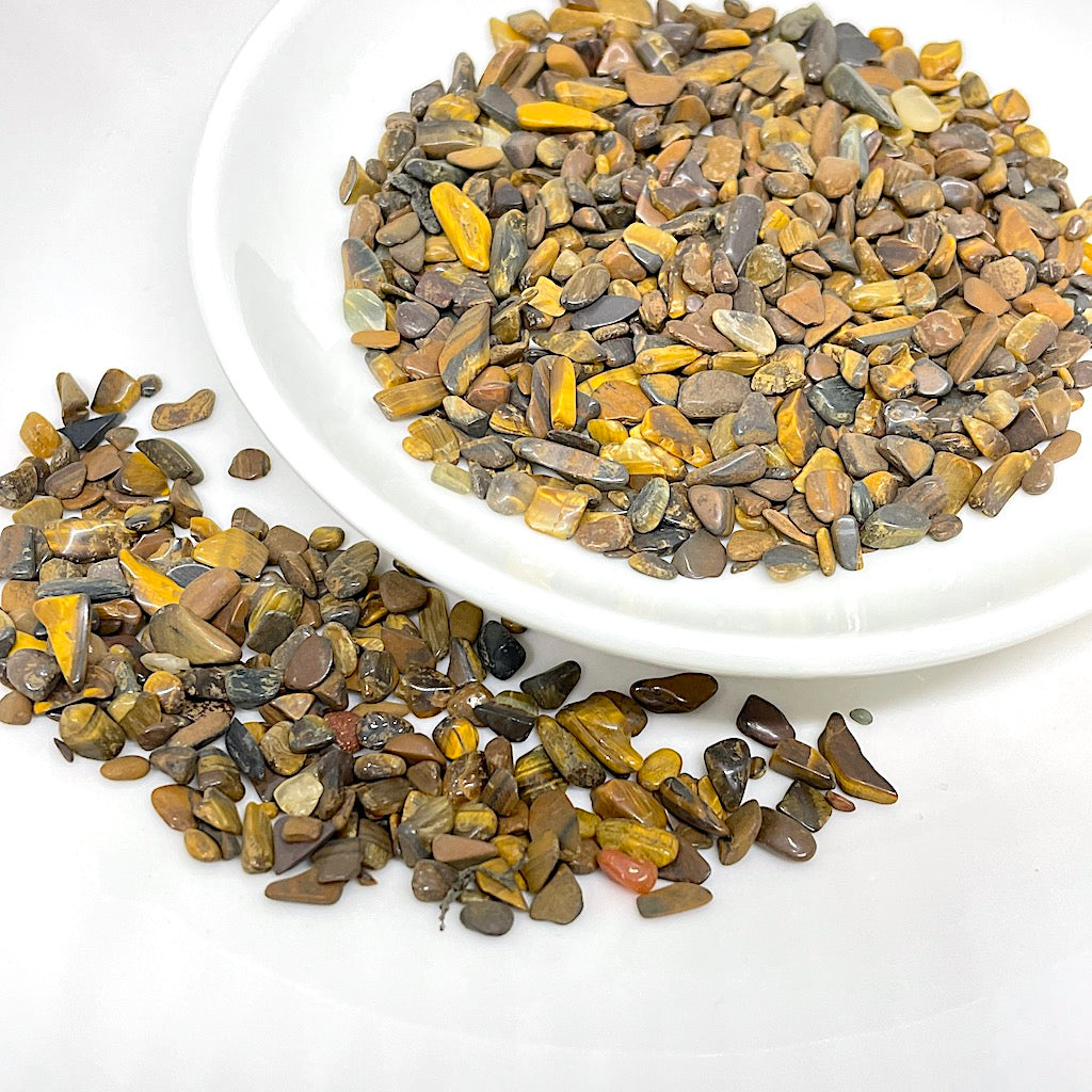 Piedra Natural Picada Para Orgones 100gr | Ojo de Tigre