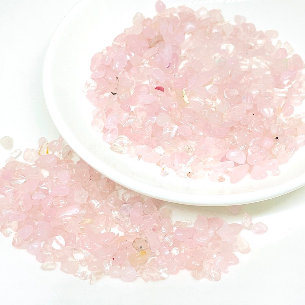 Piedra Natural Picada Para Orgones 100gr | Cuarzo Rosado