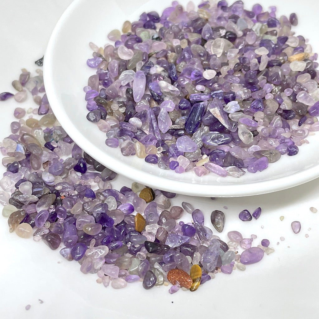 Piedra Natural Picada Para Orgones 100gr | Amatista