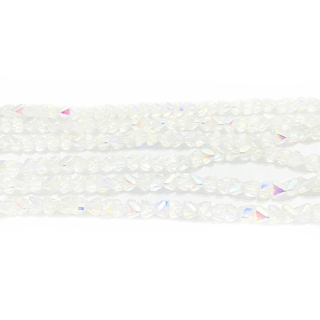 Perla de vidrio corte irregular - 5mm - Blanco Tornasol