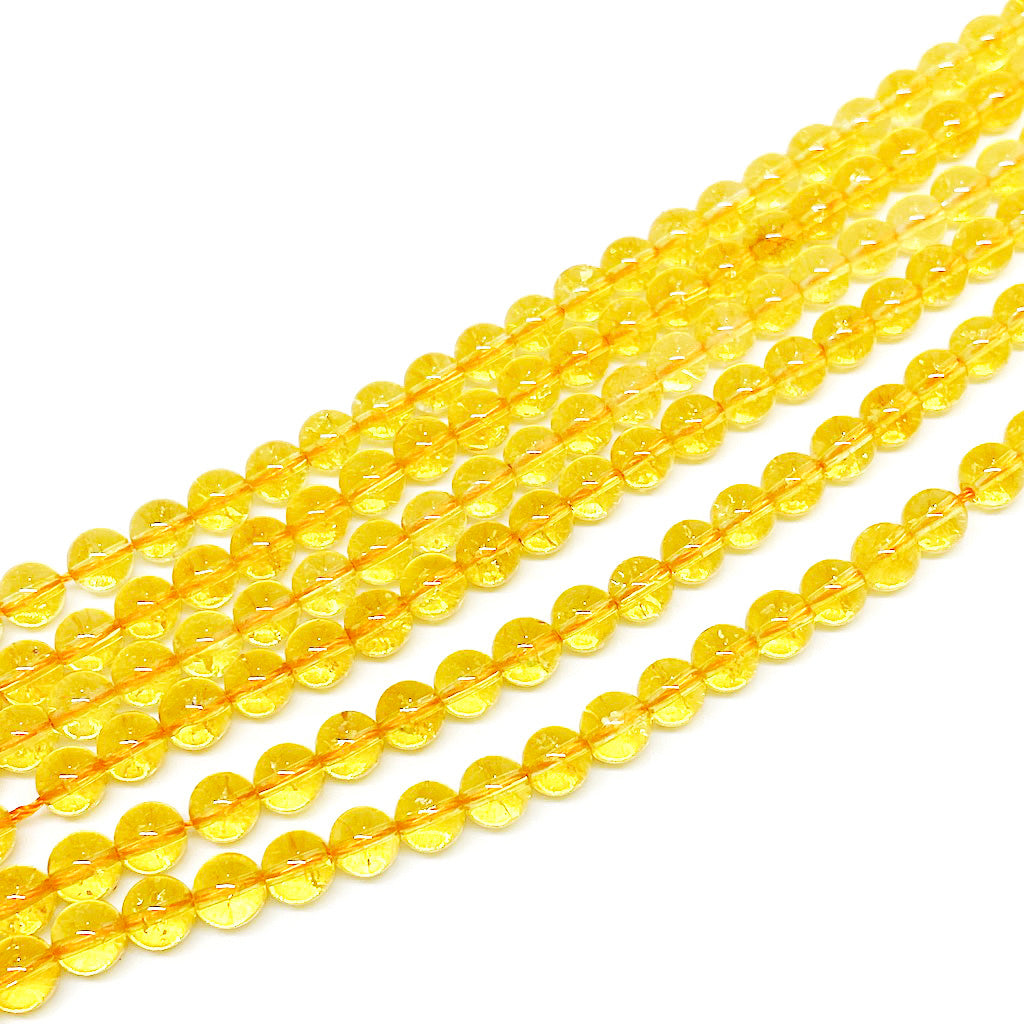 Citrino - 6mm - 55 cuentas aprox.