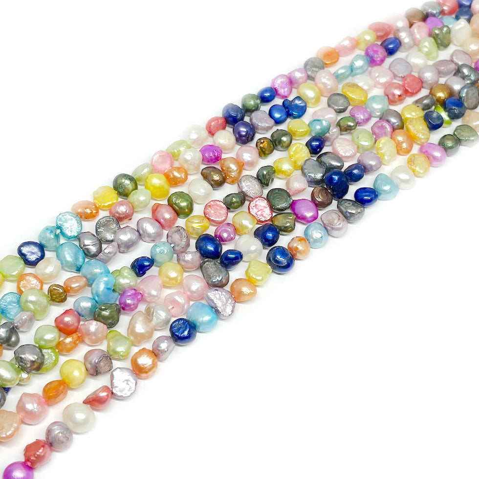 Perla de Río irregular multicolor carnaval - 7mm