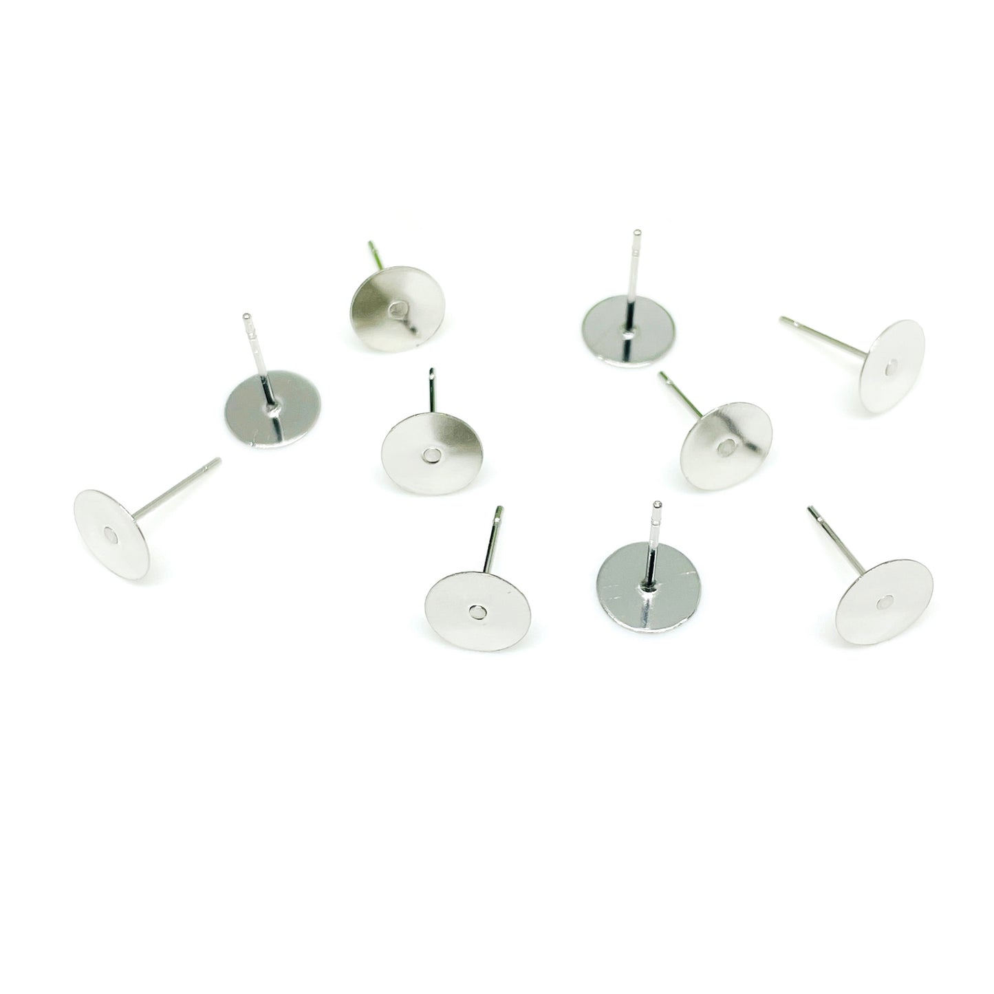 Base aros Plana 6mm - Acero Quirúrgico - 5 pares