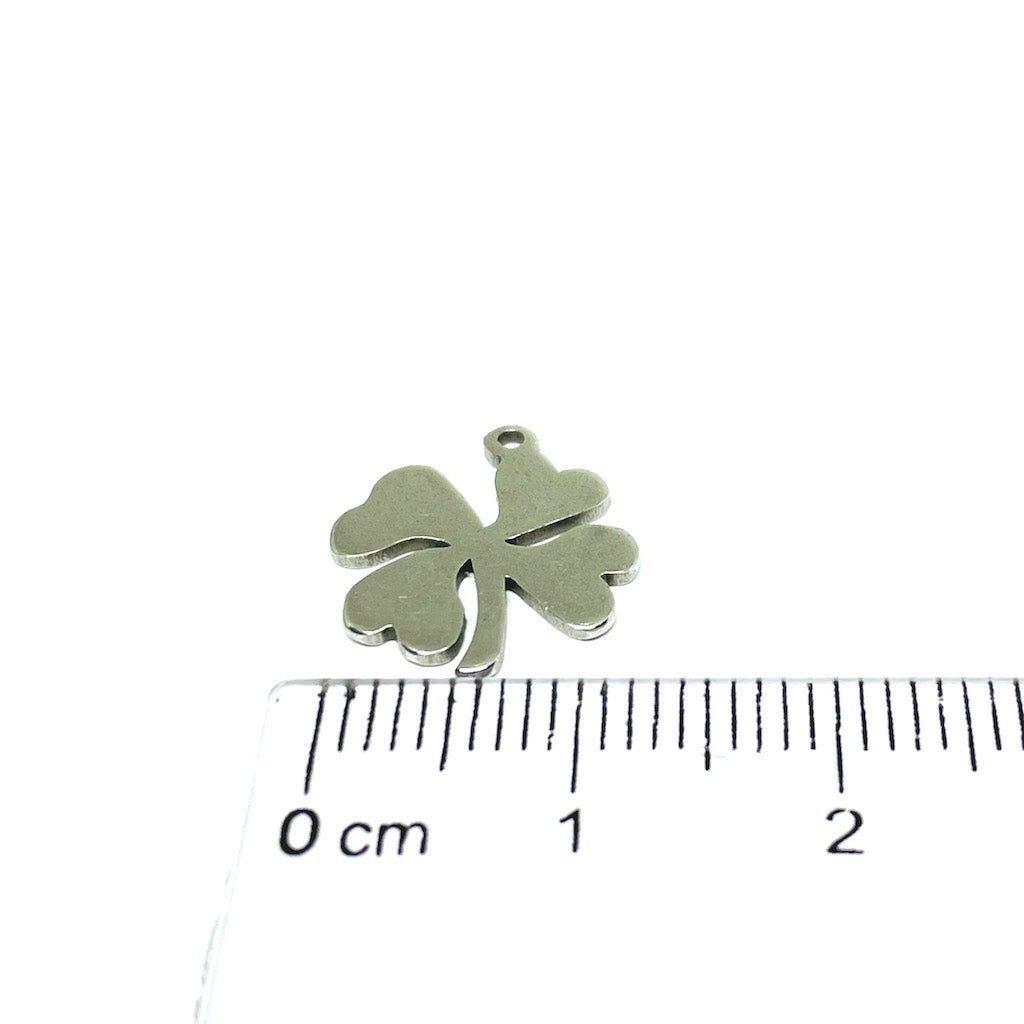 Dije Mini de Acero Quirúrgico - Trébol 13mm - 1und