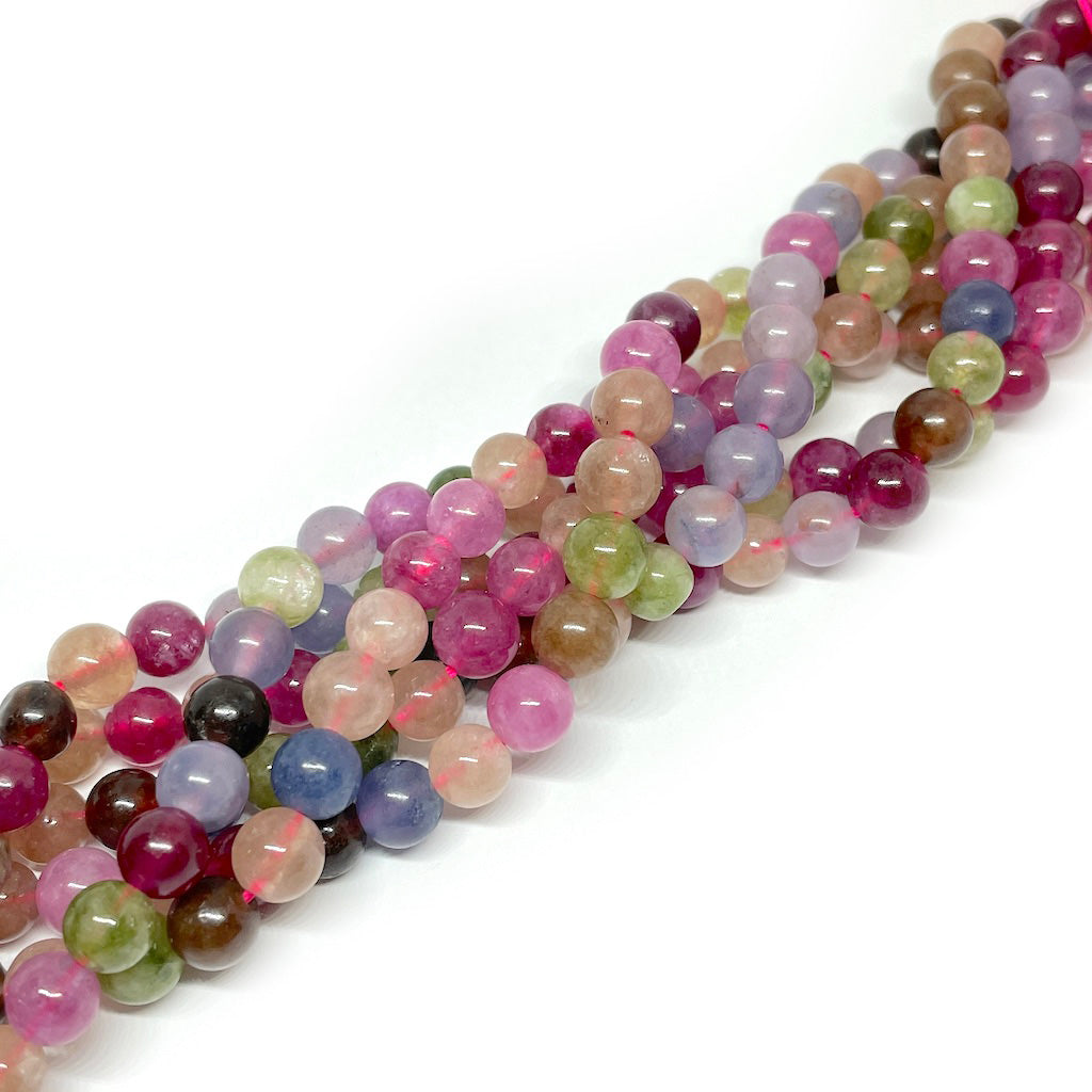 Jade Turmalina - 6mm - 55 cuentas aprox.