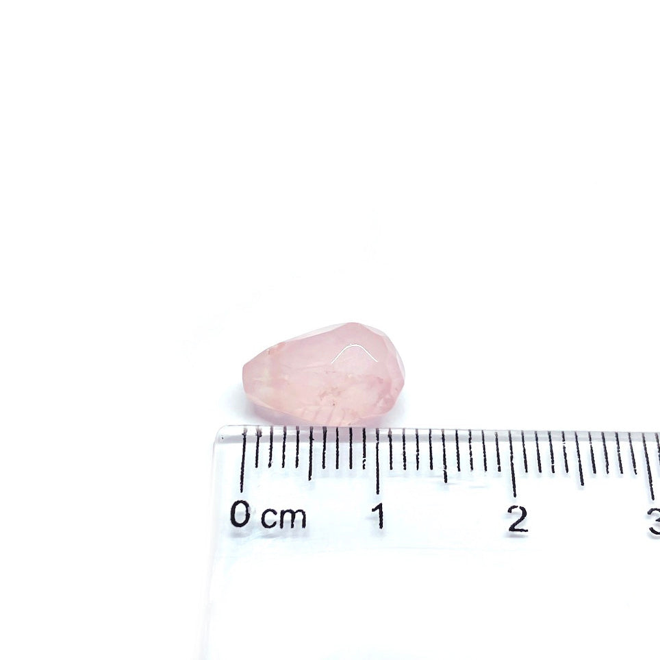 Set gotas de piedra - 12x8mm - Cuarzo Rosado- 6 und