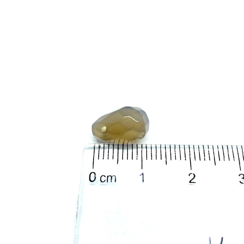 Set gotas de piedra - 12x8mm - Agata Gris - 6 und