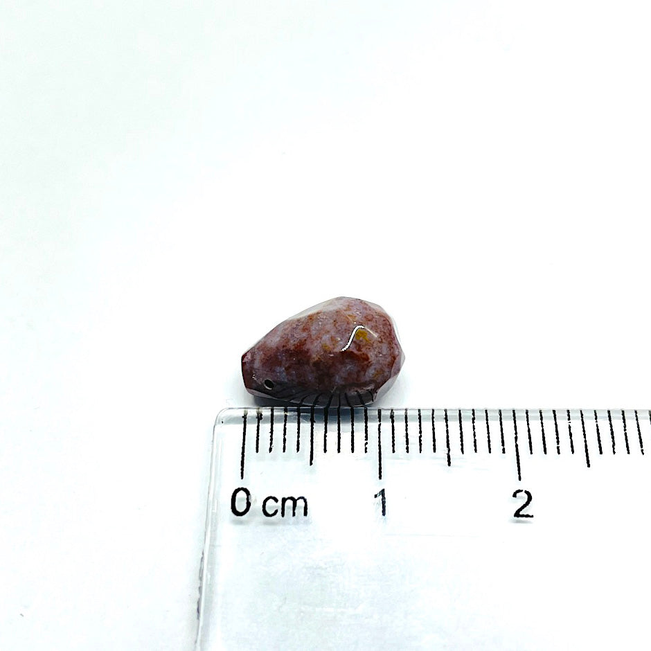 Set gotas de piedra - 12x8mm - Agata India - 6 und