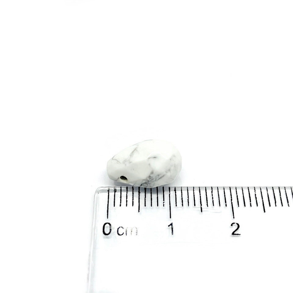 Set gotas de piedra - 12x8mm - Howlita - 6 und