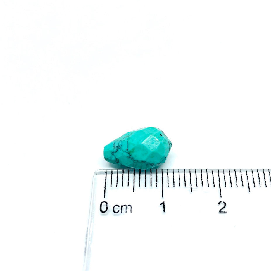 Set gotas de piedra - 12x8mm - Turquesa - 6 und