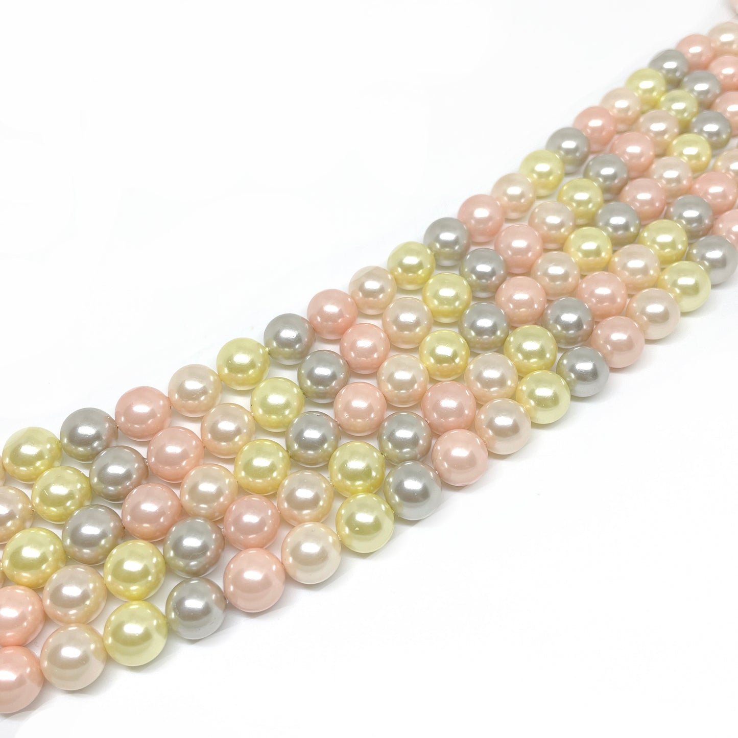 Perla Shell - Tonos rosado pastel - 10mm