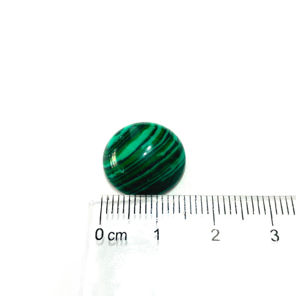 Cabuchón de piedra Redondo - 16mm - Malaquita