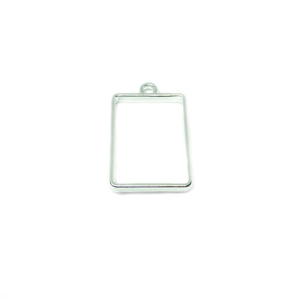 Base Hueca Rectangulo - Plateado - 21x34mm - 1und