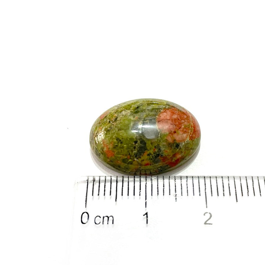 Cabuchón de piedra Ovalado - 15x20mm - Unakita
