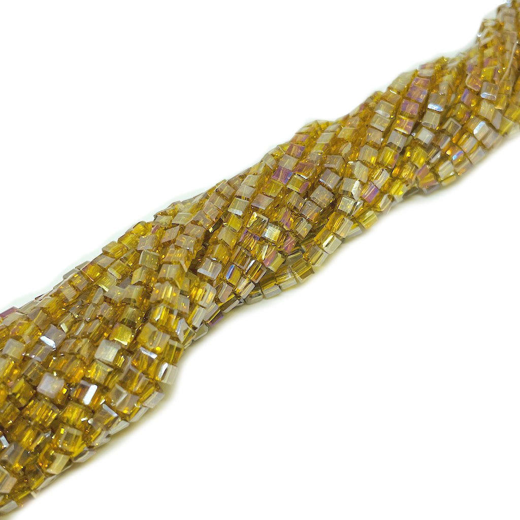 Cristal Cuadrado de 3x3mm - Champagne