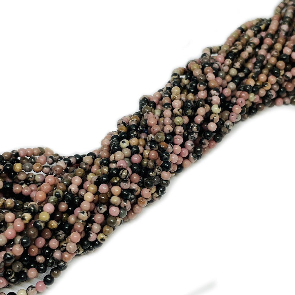 Rodonita - Mini Piedra de 2mm - 180 cuentas aprox.