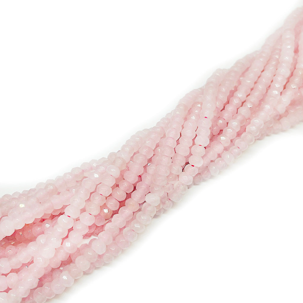 Agatas Tipo dona - 4x2mm - Rosa Claro