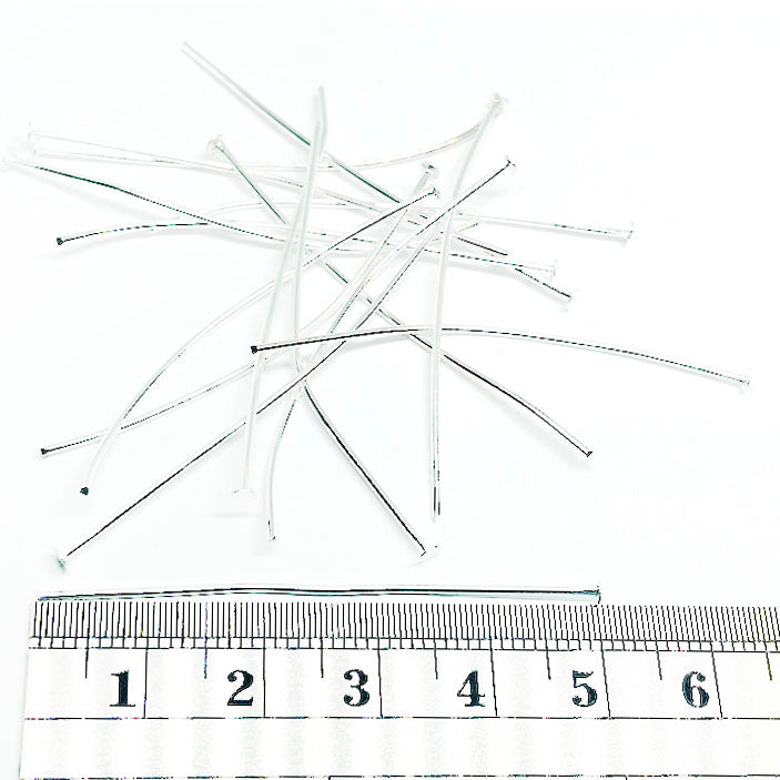 Vástagos Plateado con Tope - 50mm - 10gr