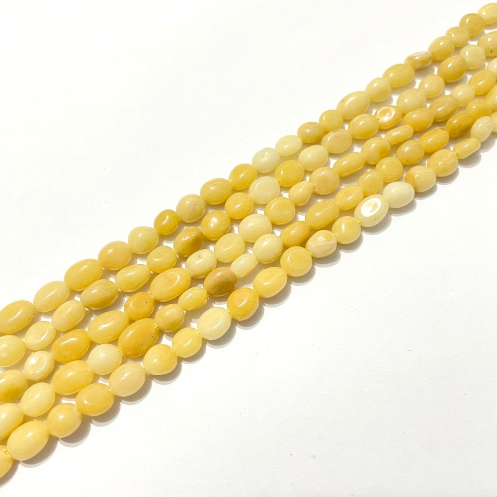 Jade Amarillo - Piedra Natural Irregular - 45 cuentas aprox.