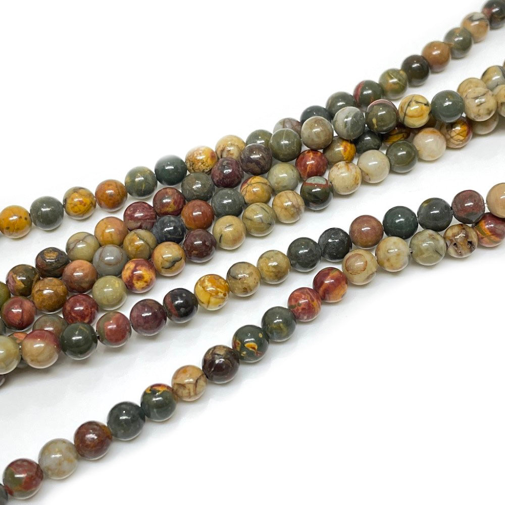Jaspe Picasso - 6mm - 55 cuentas aprox.