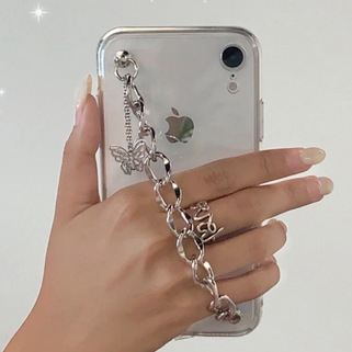 Remaches con argolla para porta celular - Plateado - 3und