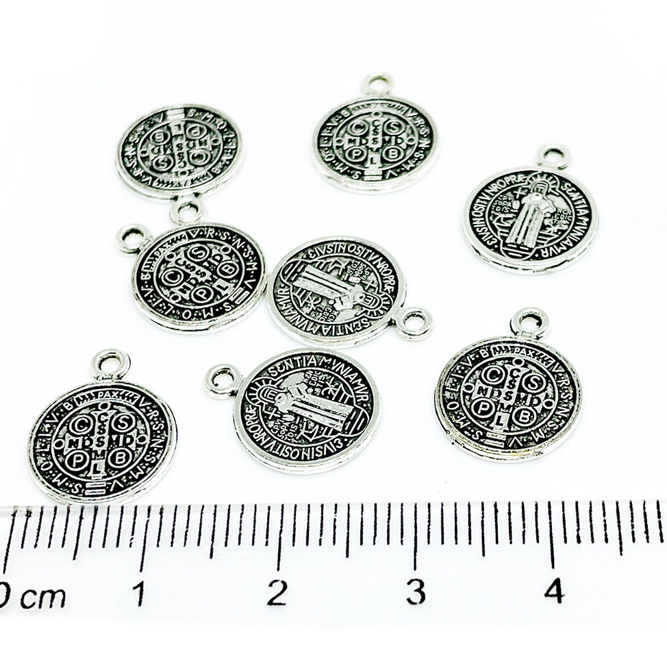 Colgantes Religiosos - San Beníto Redondo - 11mm - 8und.