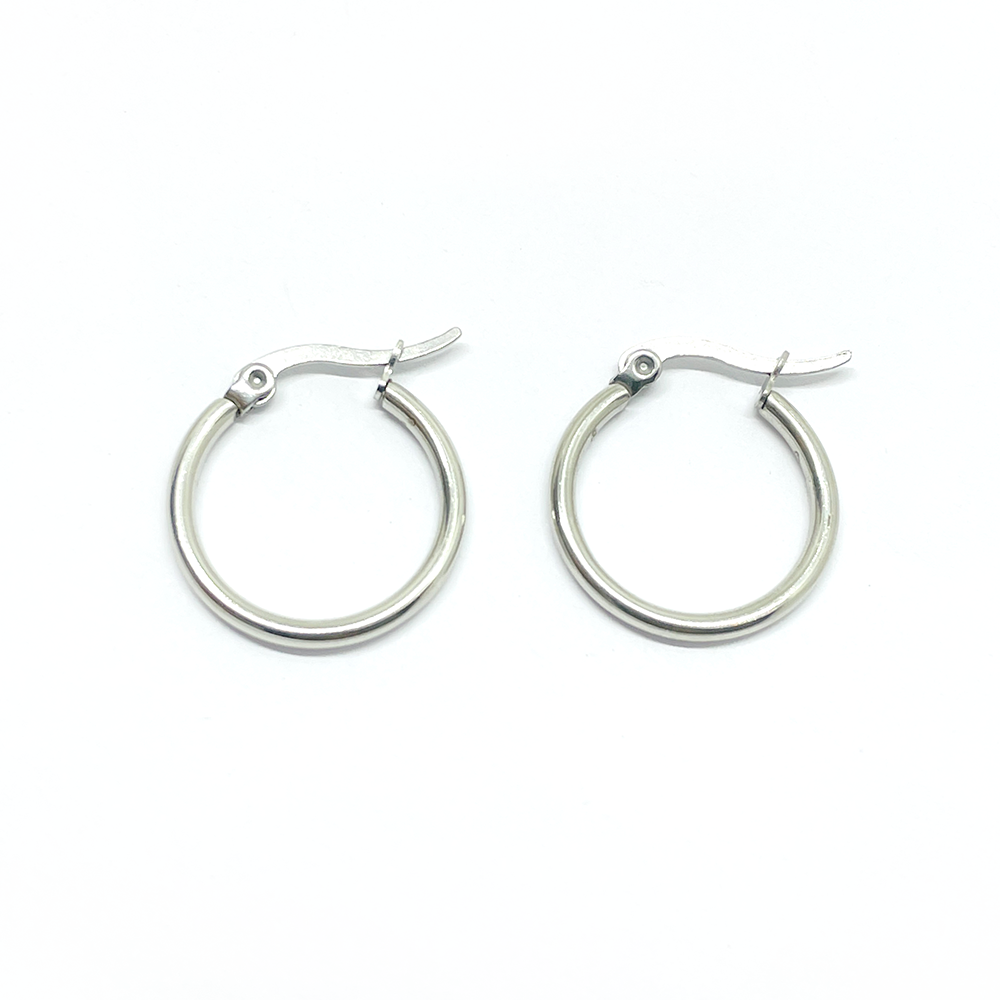 Argollas para Aro Plateadas Acero Quirurgico 20mm 2und Arpa Boutique