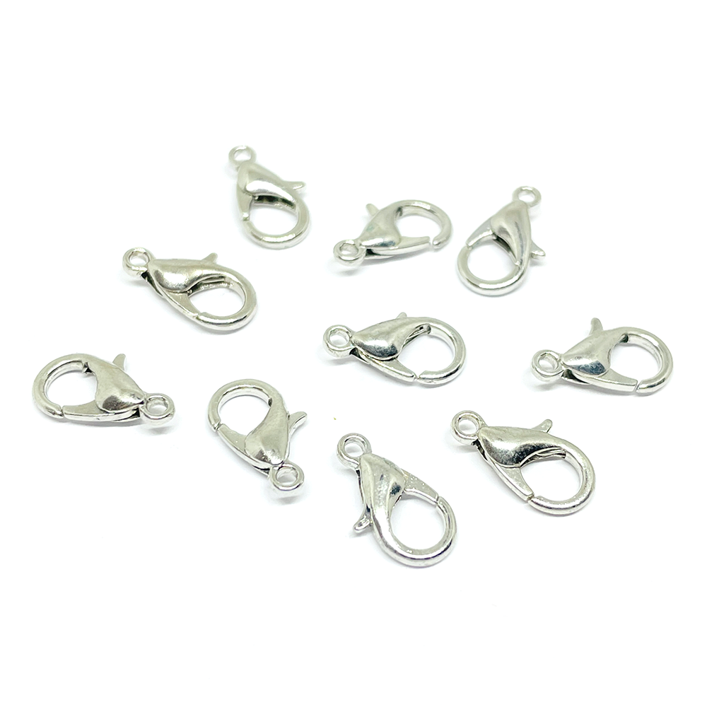 Broche mosquetón normal 10mm - Niquelado - Set 10und
