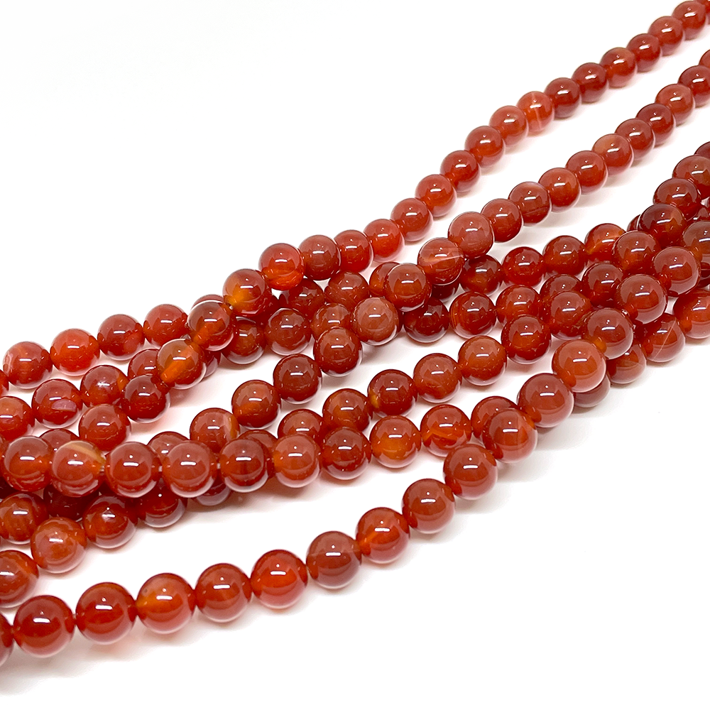 Cornalina - 8mm - 40 cuentas aprox.