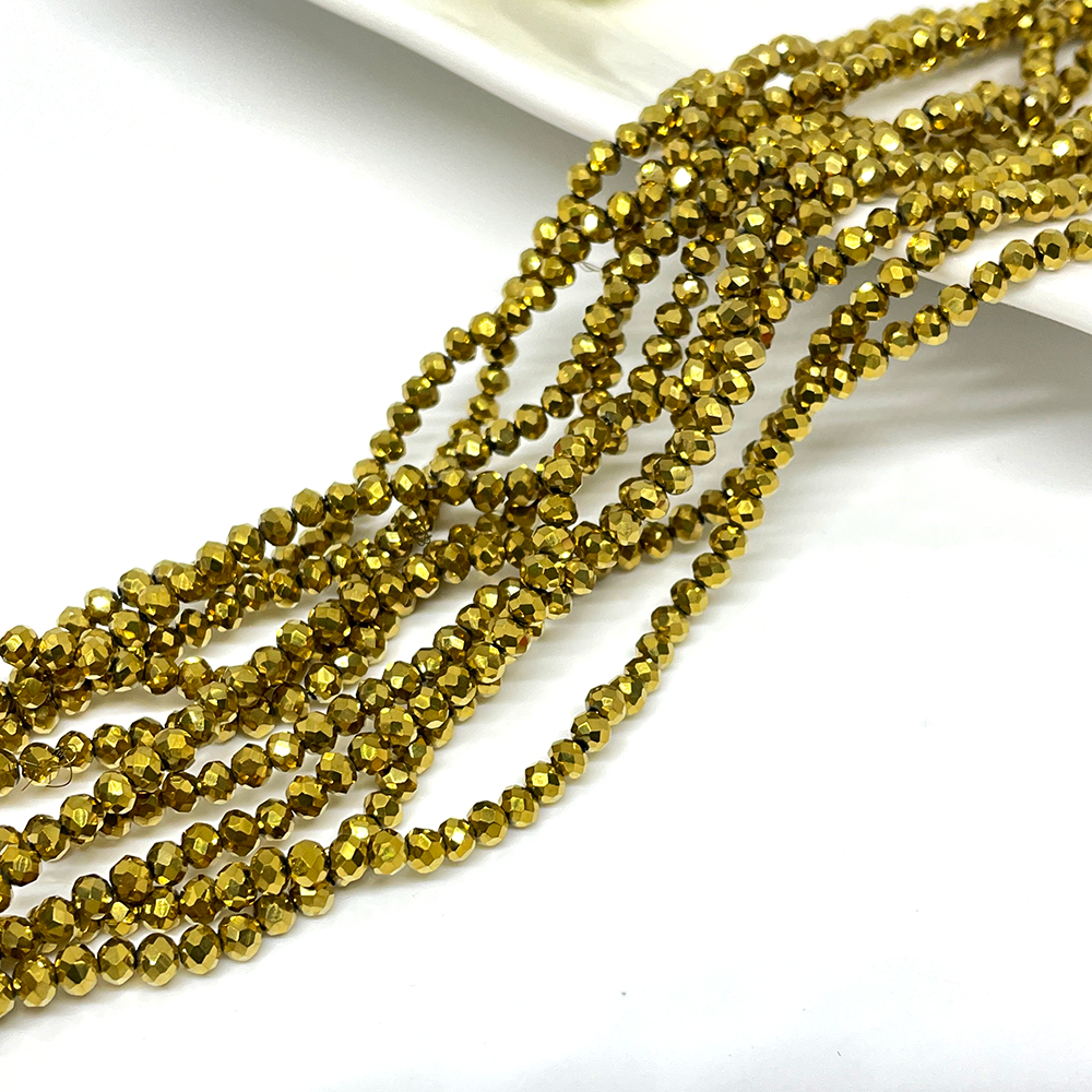 Cristal Chino - 4x3mm - Dorado