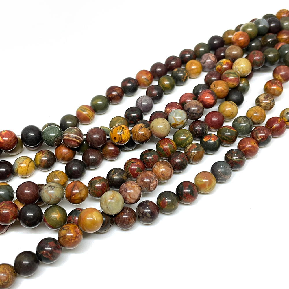 Jaspe Picasso - 8mm - 40 cuentas aprox.
